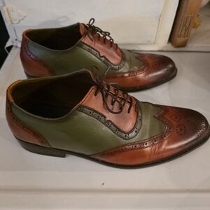 Classic Two-Tone Leather Brogues